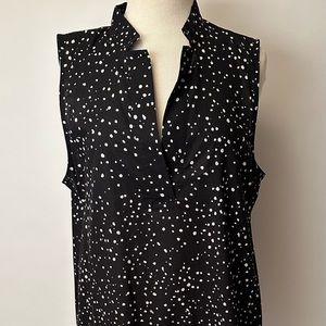 Eileen Fisher cotton dot dress with pockets XL